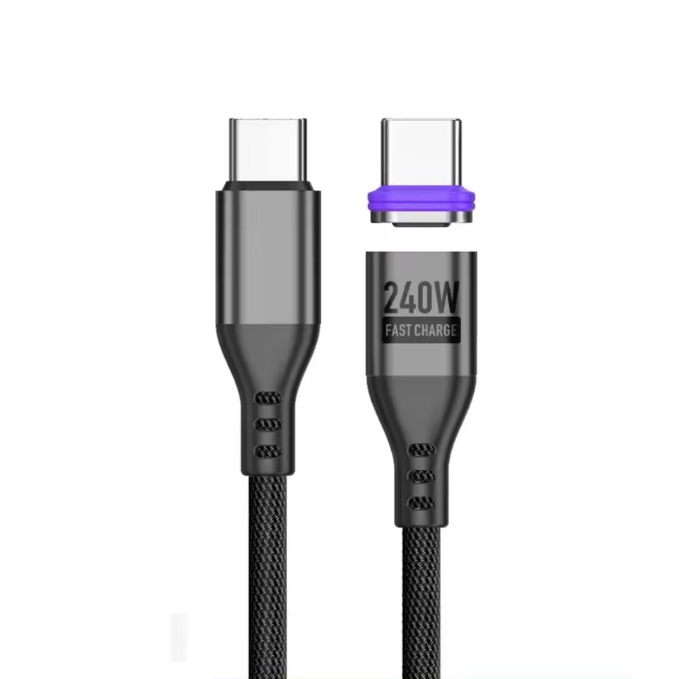 Магнитный кабель AUFU Type-C PD 240w 1,8 м Fast Charge Black (26720654)