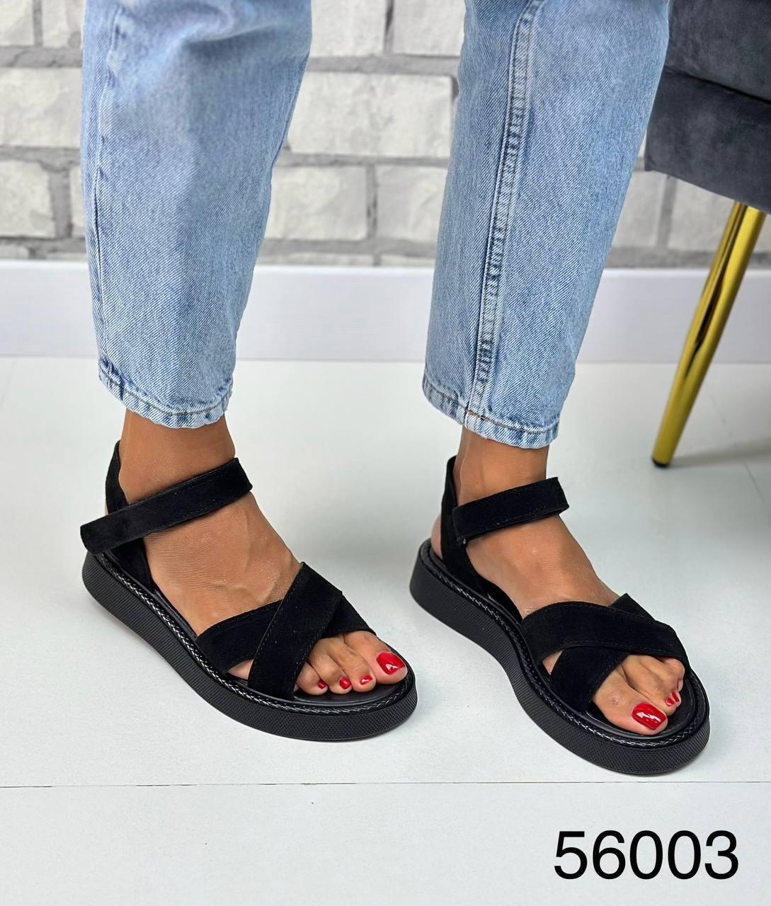 Босоножки женские премиум р. 36 Черный (56003) - фото 3 Босоножки женские премиум р. 36 Черный (56003) - фото 3