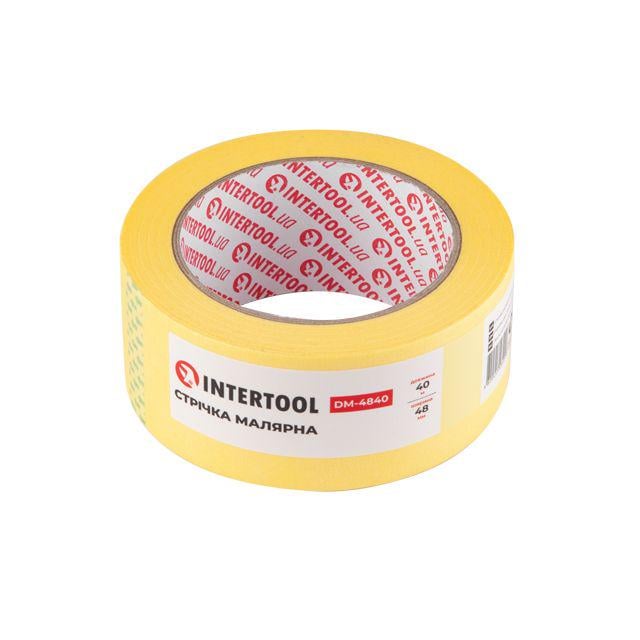 Малярна стрічка Intertool DM-4840 48 мм 40 м Жовтий (DM-4840)