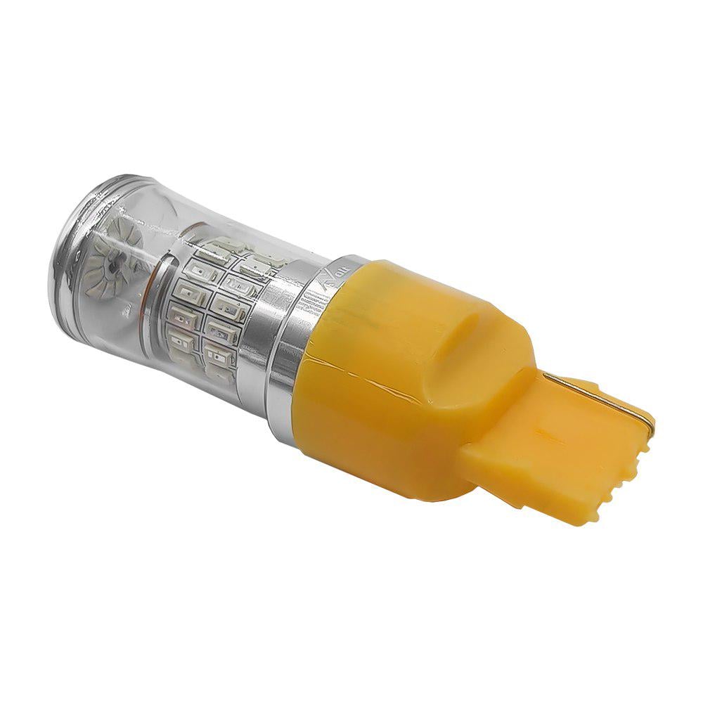 Светодиодная лампа 7440 AVolt T20-3020-36SMD в красное стекло 12v Желтый