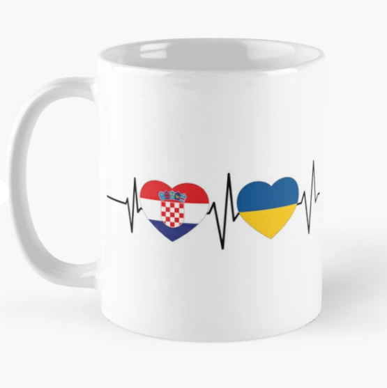 Чашка керамическая с принтом Ukraine Croatia 330 мл Белый (УКР393Ч) Чашка керамическая с принтом Ukraine Croatia 330 мл Белый (УКР393Ч)