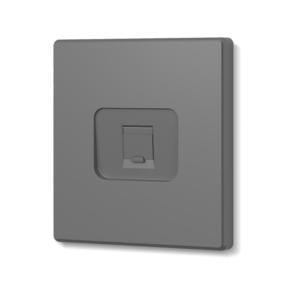 Розетка комп'ютерна одинарна Vіdех Nota CAT6 Сірий графіт (31588046)