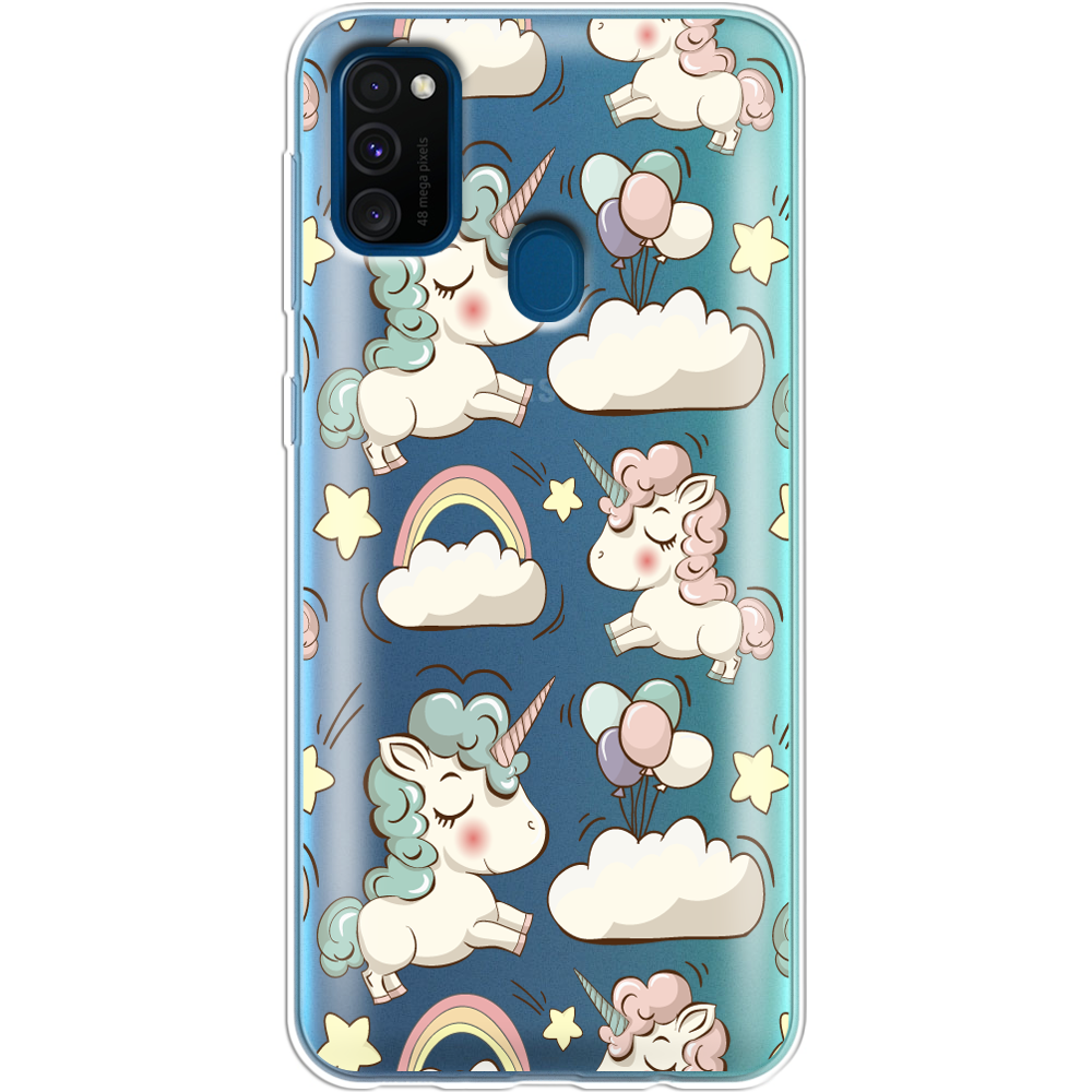 Чохол Boxface Samsung M307 Galaxy M30s Unicorns Прозорий силікон (38209-cc2-38209)