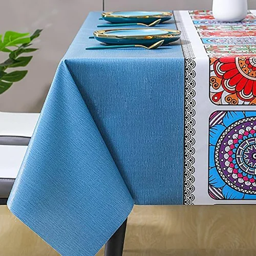 Скатерть на стол C00151-3 с абстракцией водоотталкивающая с полимерной пропиткой 140x180 см (C00151-3) - фото 2