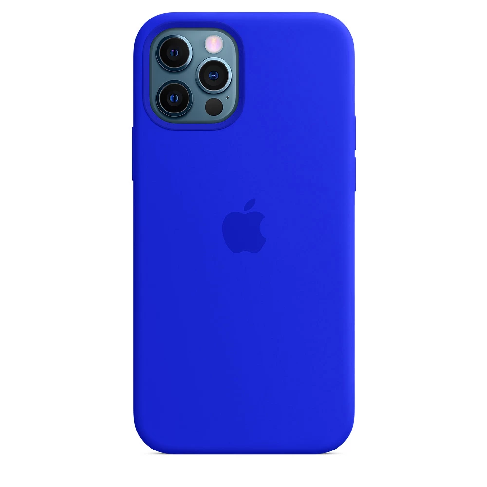 Силиконовый Чехол Накладка Silicone Case для iPhone 12/12 Pro Shiny Blue - фото 2