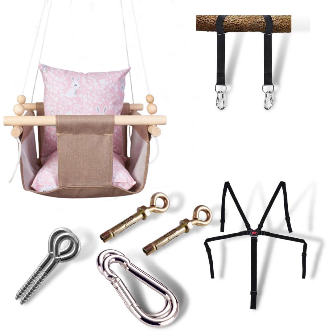 Дитяча гойдалка Infancy Зайці Бежевий (9885553)