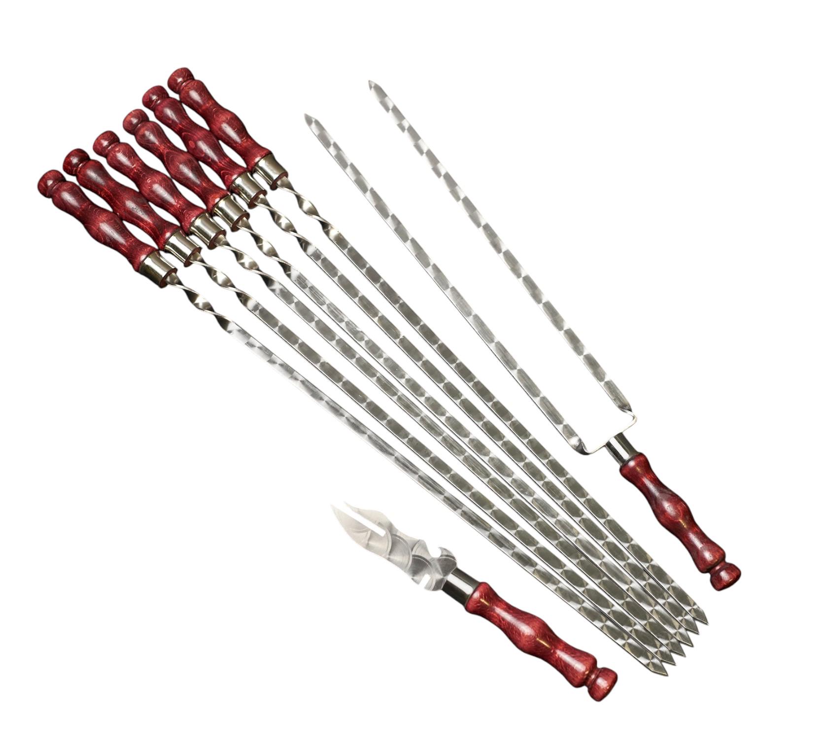 Комплект для грилю та шашлику в шкіряному чохлі (2573890125) - фото 3 Комплект для грилю та шашлику в шкіряному чохлі (2573890125) - фото 3