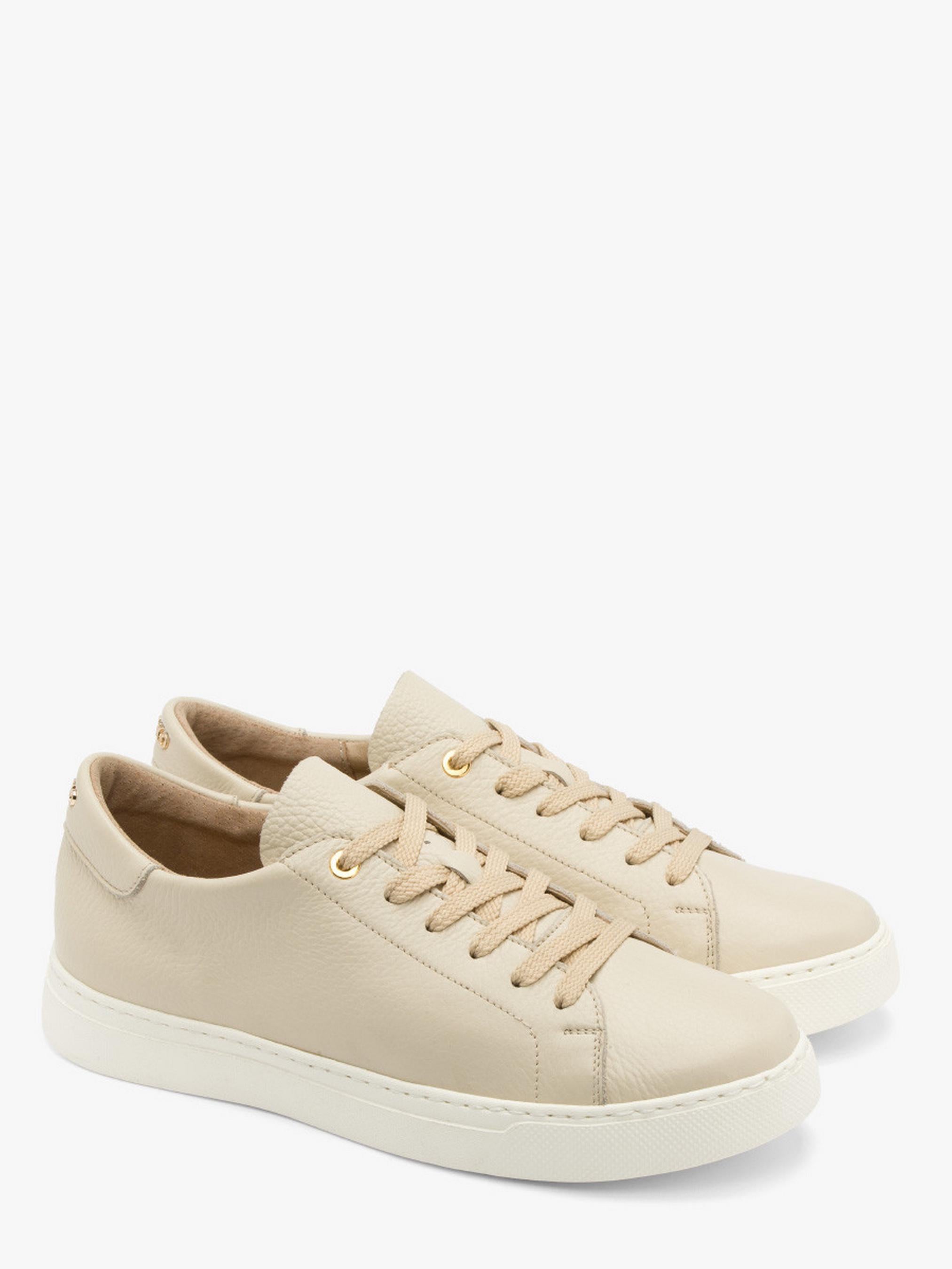 Кеды кожаные женские RYLKO на светлой подошве р. 42 Бежевый/Светло-Бежевой