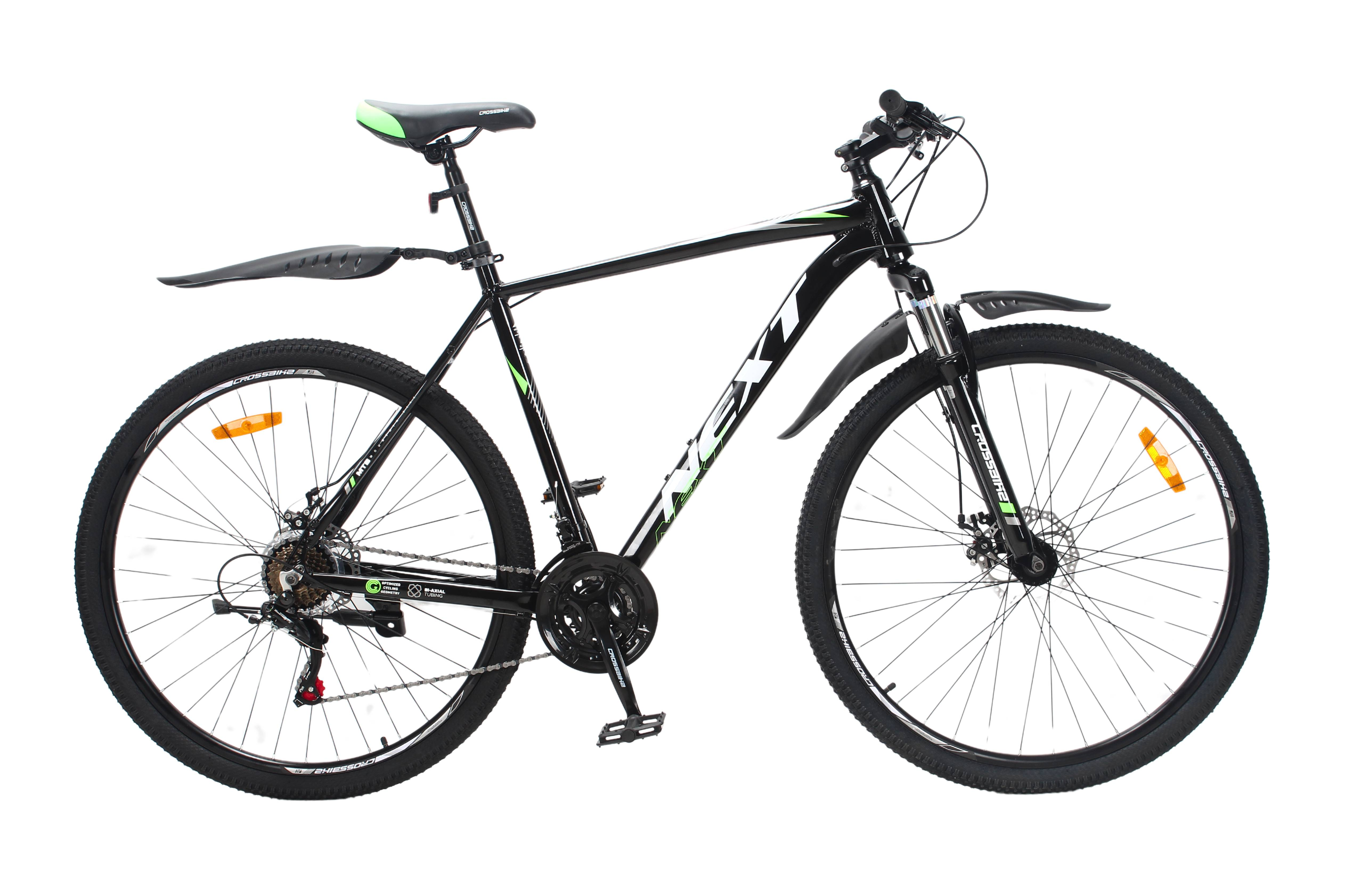 Велосипед Crossbike Next 2025 29" 22" Черно-зеленый