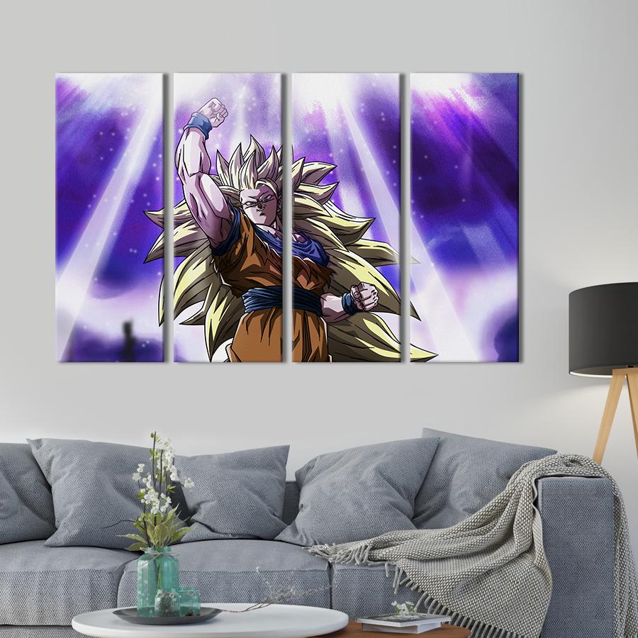 Модульная картина из 4 частей Гоку - персонаж аниме Жемчуг дракона 209x133 см (653-41)