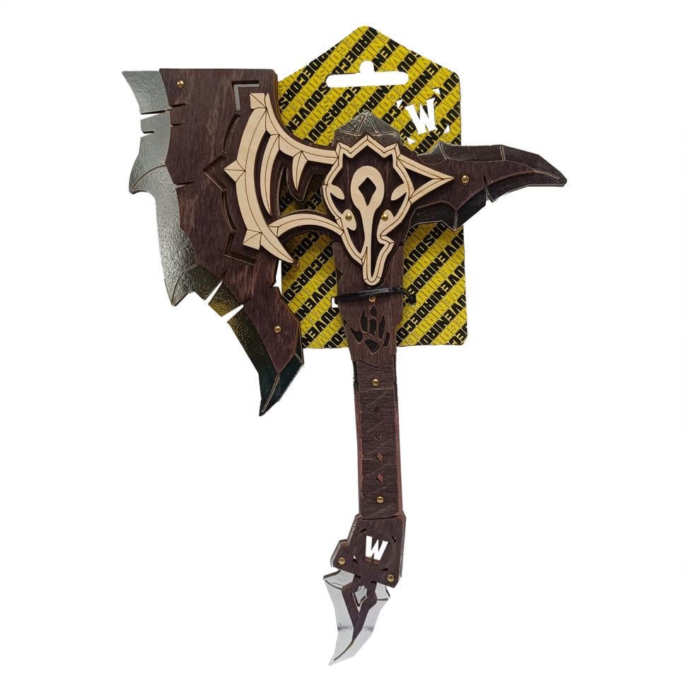 Дитяча іграшкова сокира Сувенірна ОРКОВ CHROM-BLACK ORK BL дерев'яна (RLT37184)