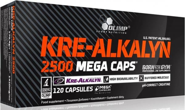 Креатин Olimp Kre-Alkalyn 2500 Mega 120 капс. (2190)