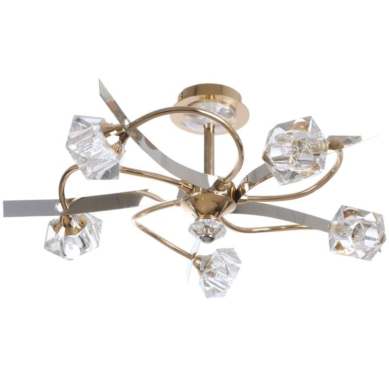 Люстра потолочная галогенная Brille BR-371S/5 GOLD для натяжного потолка