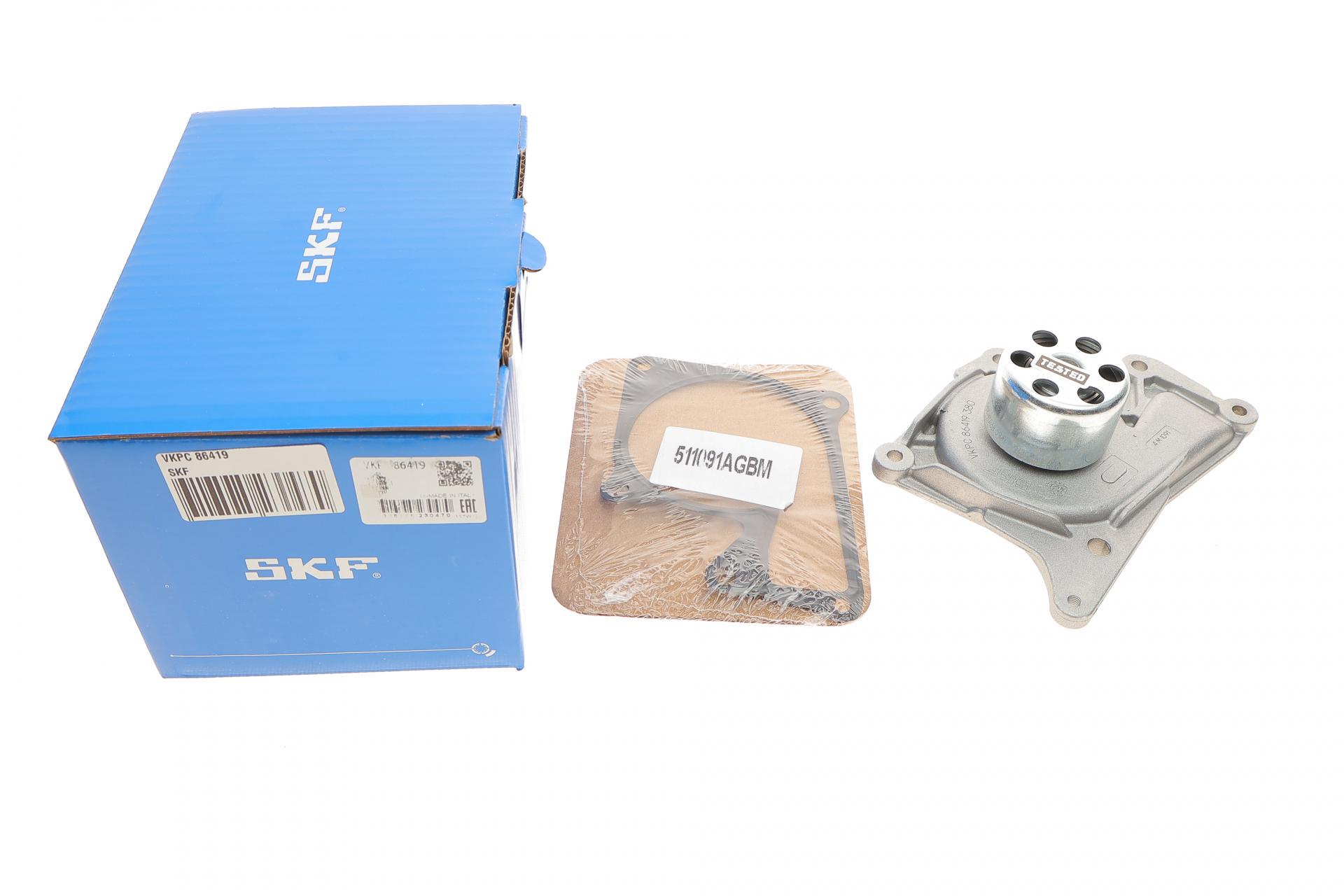 Насос воды SKF Renault Kangoo/Clio/Duster/Laguna/Megane/Nissan Qashqai 1.5dCi 09- - VKPC 86419 (25589937)