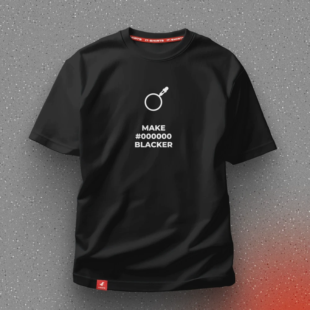 Футболка дизайнера Make #FFFFFF whiter для досвідчених XS Чорний (IT-076T-B-XS)