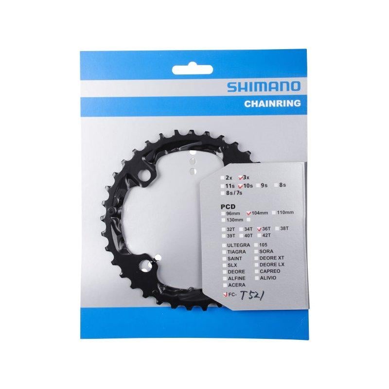 Звезда шатунов Shimano FC-M610/T521 DEORE 36 зубьев 10 скоростей алюминий (Y1NL98020)