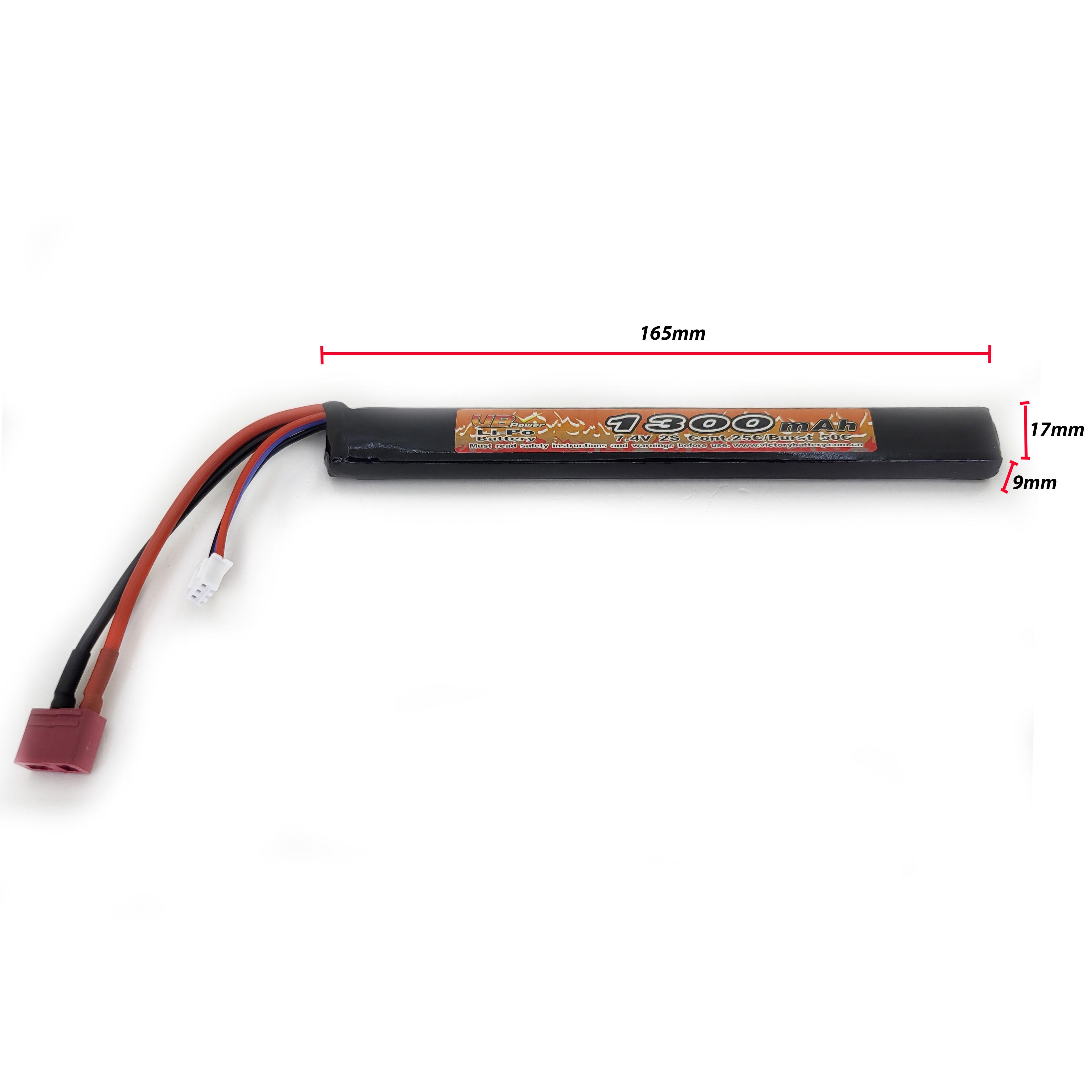 Акумулятор VB Power VB6018163 для Airsoft Li-Pol 25-50C 7,4V 1300 mAh (14195839) - фото 2