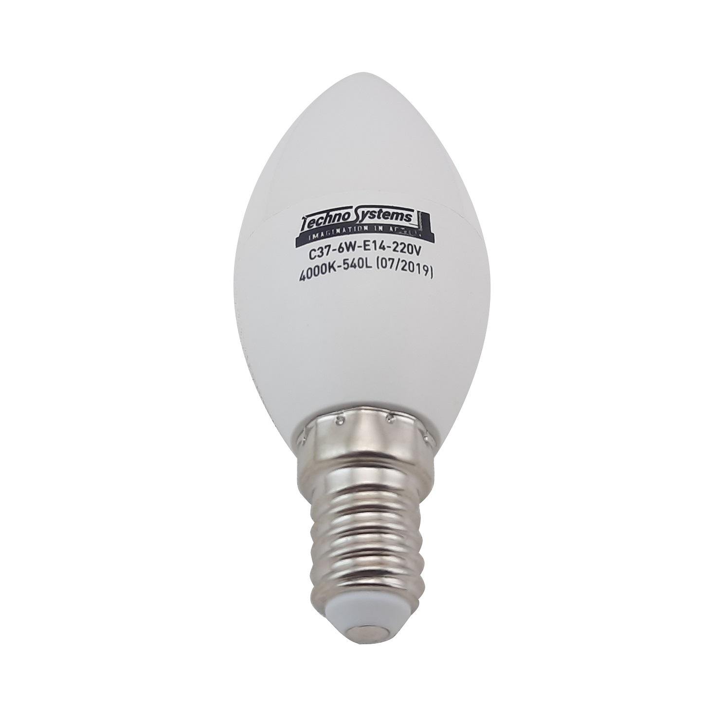 Лампа світлодіодна TechnoSystems Bulb C37 6Вт E14 4000K 540Лм ICCD (5000039) - фото 5