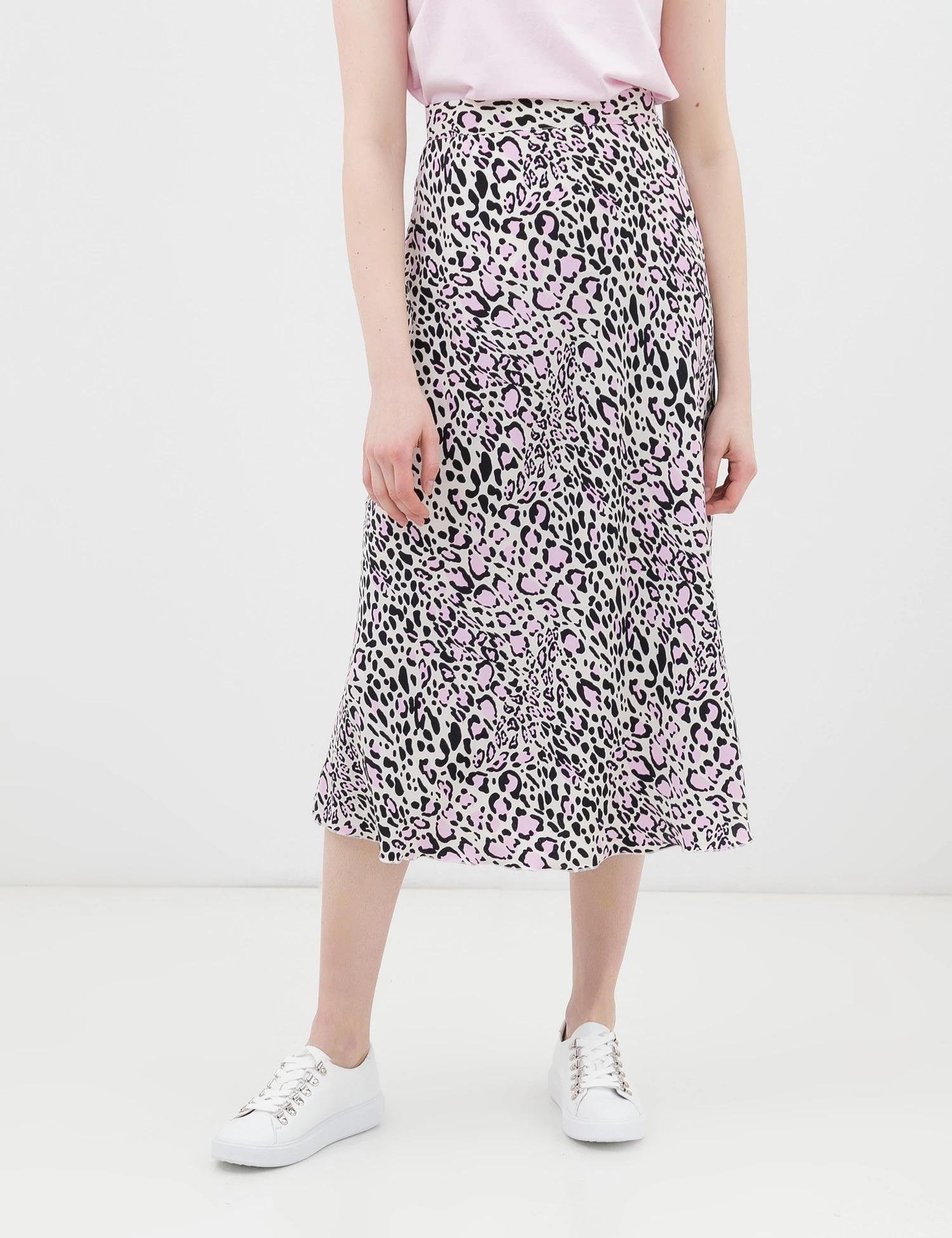 Спідниця-трапеція міді Дика Спідниця Рись XXL Чорно-рожевий (1040) - фото 1 Спідниця-трапеція міді Дика Спідниця Рись XXL Чорно-рожевий (1040) - фото 1
