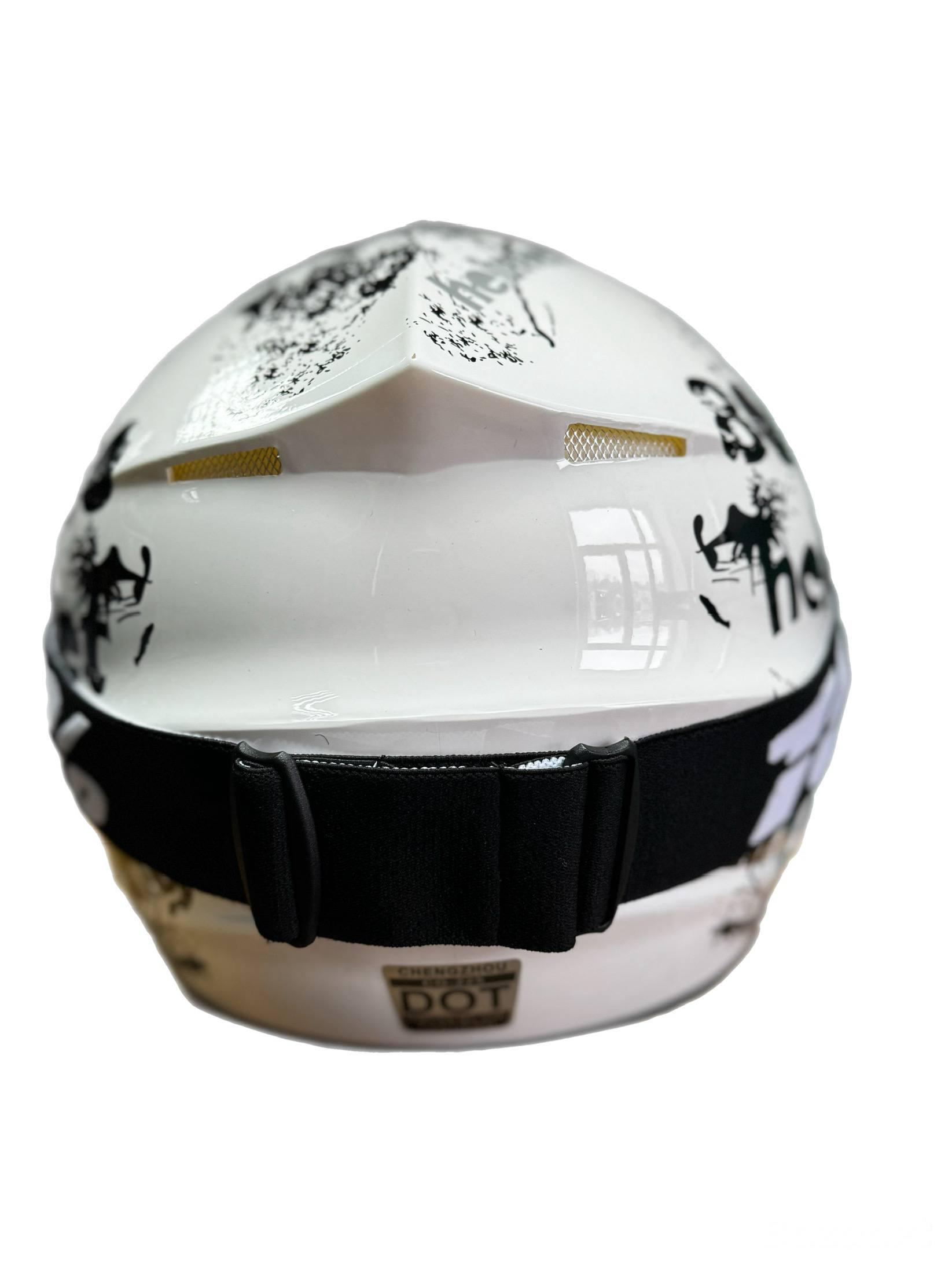 HEAD TEAMSL ヘルメット、ホワイト/ブラックXS-S 52-55 cm ᐉ Мотошлем эндуро кроссовый Helmet L White и очки Profi Black