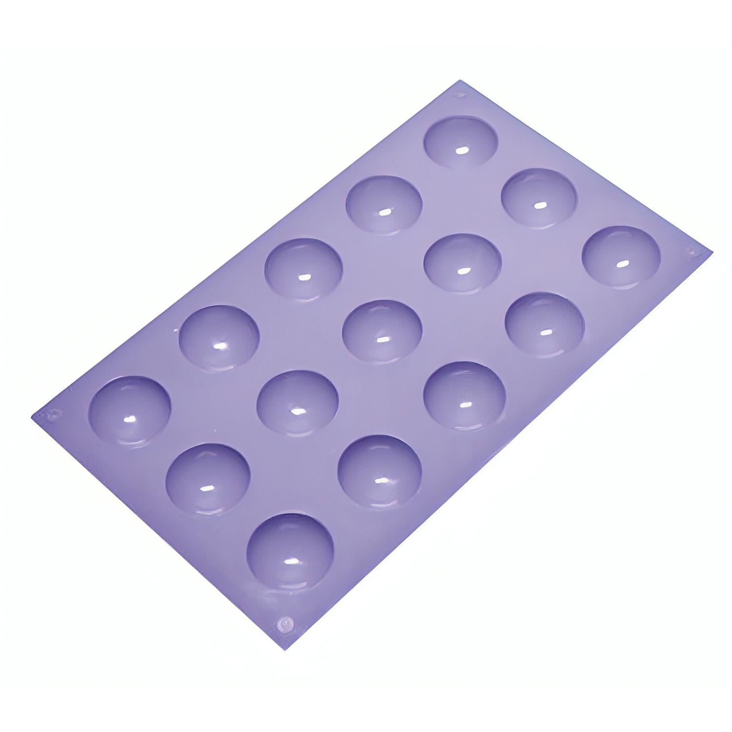 Силиконовая форма на планшете полусферы на 15 шт. для конфет/шоколада/желе 29,3х17,2 см Сиреневый (24092607)