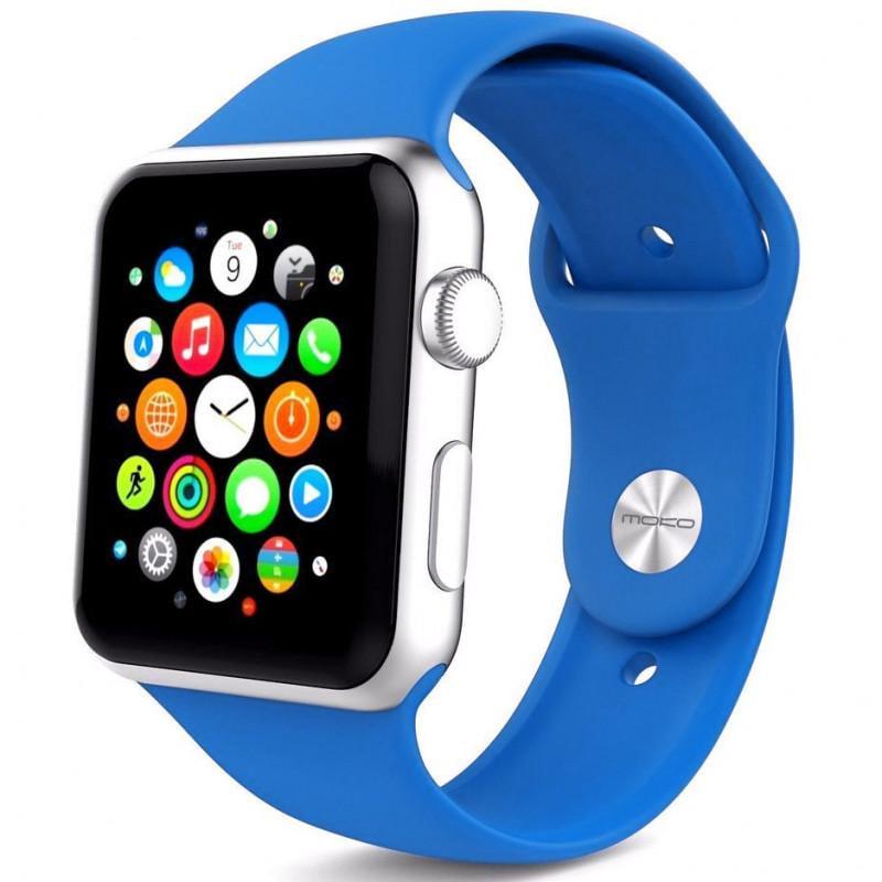 Ремінець силіконовий для Apple Watch 42/44/45/46/49 мм Синій/Royal blue (00000012738_68)