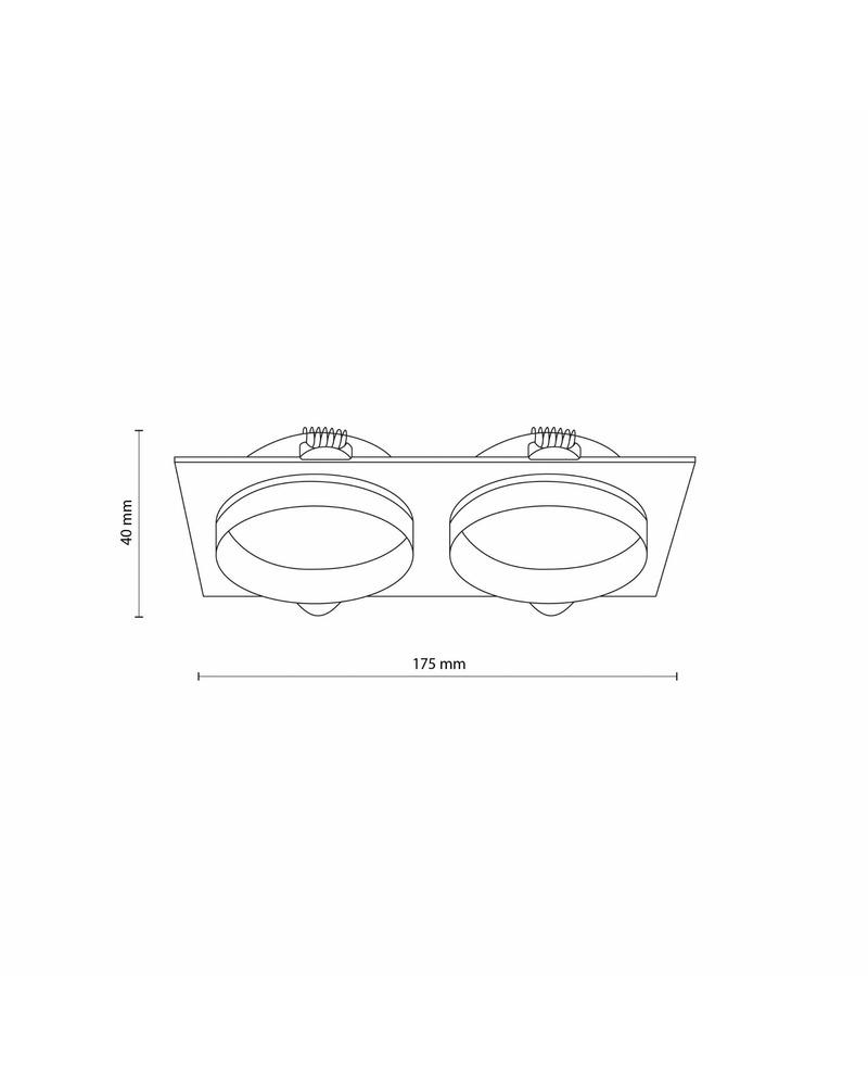 Точечный светильник TK Lighting 6925 Jet GU10 2x10 W IP20 Bk (6925-TK) - фото 3