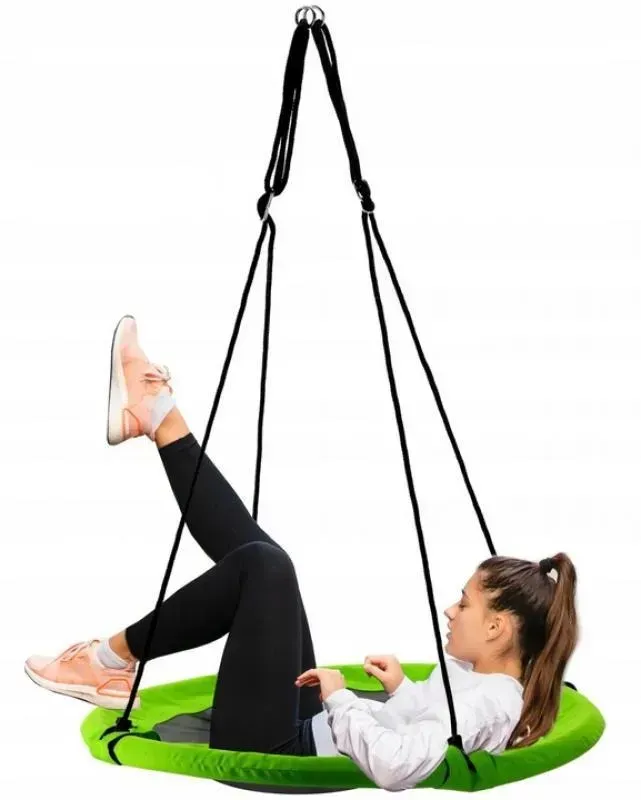 Качеля гнездо аиста подвесная GardenLine 100 см 150 кг Зеленый - фото 4 Качеля гнездо аиста подвесная GardenLine 100 см 150 кг Зеленый - фото 4