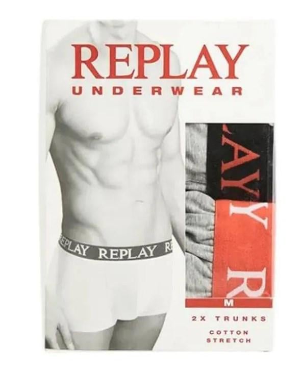 Трусы боксеры мужские анатомические Replay 2 шт. M Серый/Черный/Оранжевый (76425765) - фото 2 Трусы боксеры мужские анатомические Replay 2 шт. M Серый/Черный/Оранжевый (76425765) - фото 2