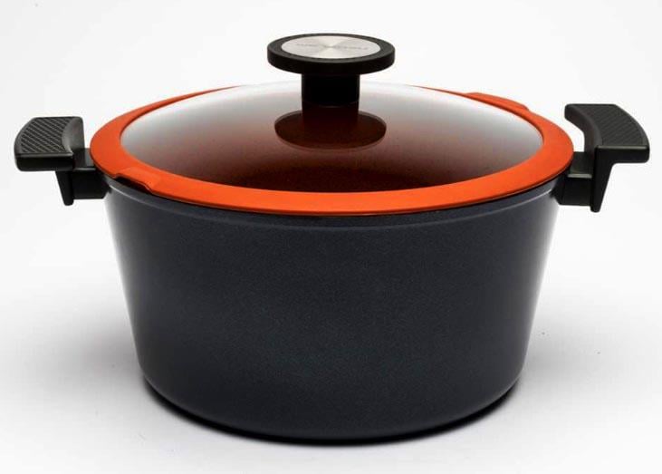 Кастрюля с крышкой Neoflam EC-DC-C24I мраморное покрытие 24 см 4,8 л Черно-красный (1929251714) - фото 3 Кастрюля с крышкой Neoflam EC-DC-C24I мраморное покрытие 24 см 4,8 л Черно-красный (1929251714) - фото 3