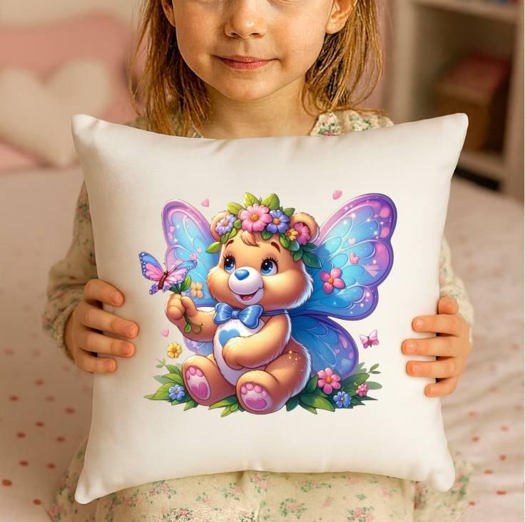 Подушка декоративна плюшева Ведмедик-фея 30x30 см (29026058) - фото 3 Подушка декоративна плюшева Ведмедик-фея 30x30 см (29026058) - фото 3