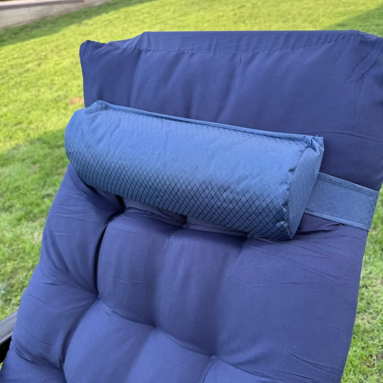 Шезлонг садовый тканевый с матрасом Garden Черно-синий - фото 8 Шезлонг садовый тканевый с матрасом Garden Черно-синий - фото 8