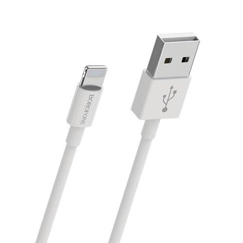 Кабель Borofone BX22 Bloom Lightning USB 2.4 A 1 м White