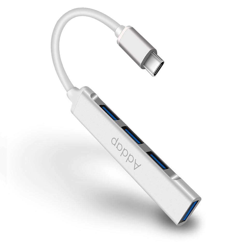 Хаб USB Type-C Addap UH-05C для ноутбука на 4 порти Silver - фото 3