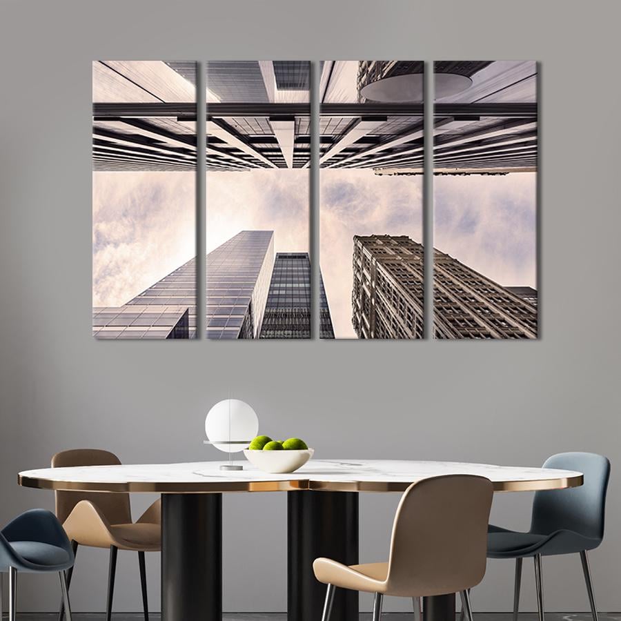 Модульная картина из 4 частей Большие небоскребы в Америке 89x53 см (397-41)