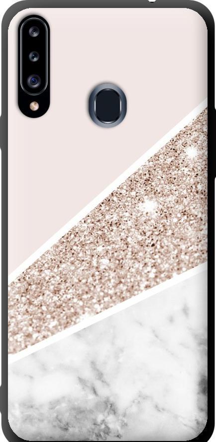 Чехол на Samsung Galaxy A20s A207F Пастельный мрамор (4342b-1775-42517)
