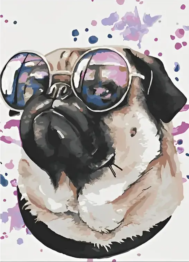 Картина по номерам Art Craft Деловой мопс 30х40 см (11662)