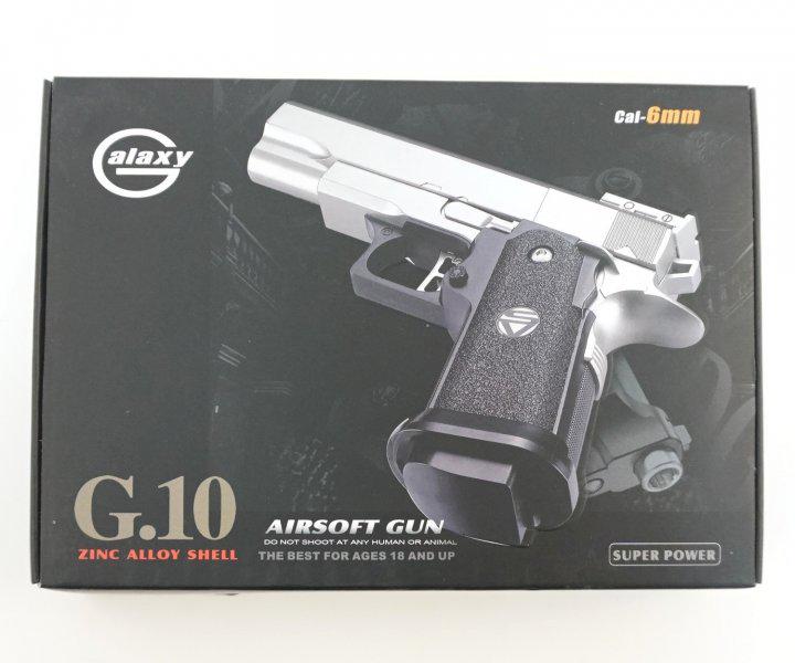 Дитячий пістолет страйкбольний Colt 1911 PD Galaxy G10 метал/пластик Чорний - фото 8