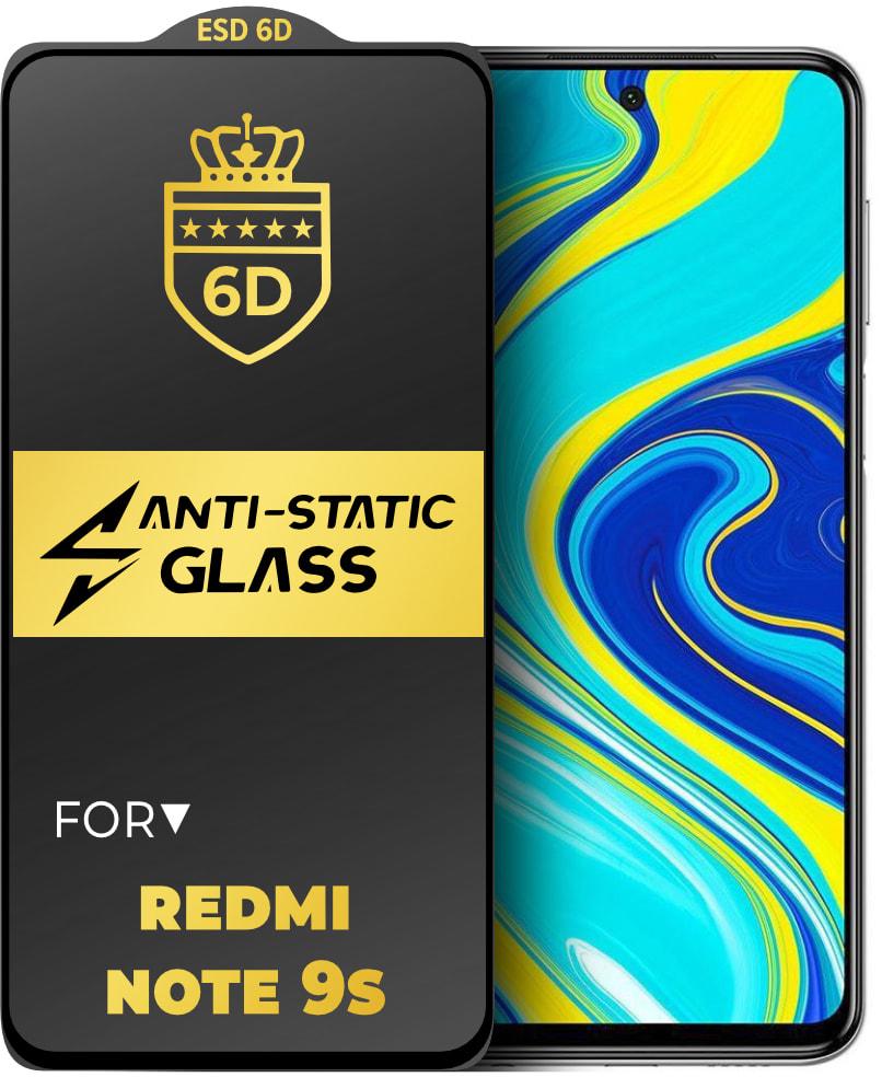 Стекло защитное 6D Anti-Static Xiaomi Redmi Note 9S Glass Shield (34216)