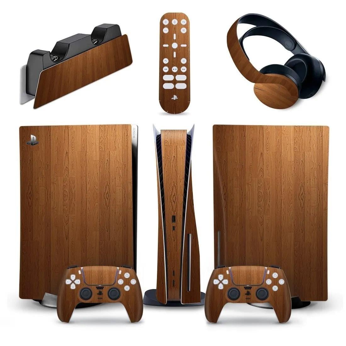 Виниловая наклейка для Sony PlayStation 5в1 Wood