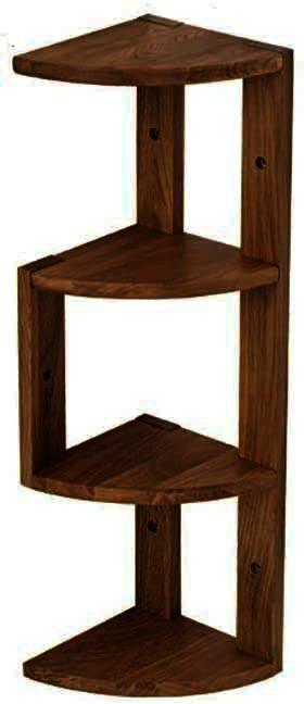 Полка настенная угловая из дерева Тавера Капучино (УНП-002809)