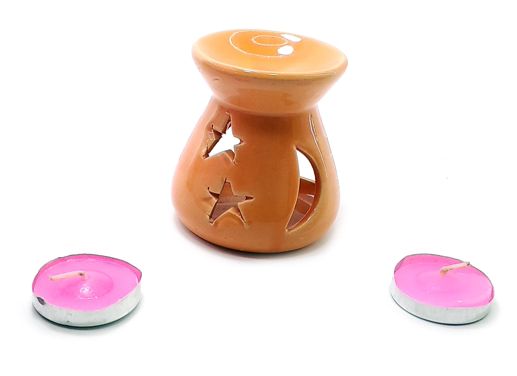 Аромалампа керамічна подарунковий набір 12.5х8х7 см Помаранчевий