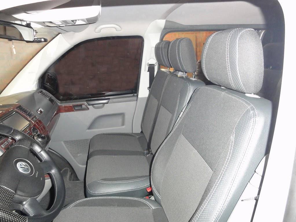 Авточехлы из кожзама Premium передние 2-20221 для Volkswagen T5 рестайлинг 2010-2015 г