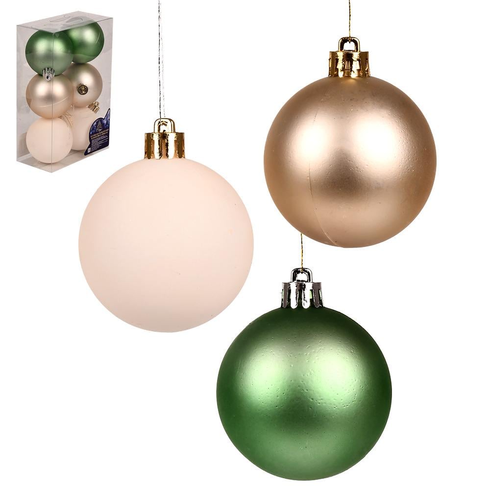 Елочные шарики 6 см 6 шт. (9783)