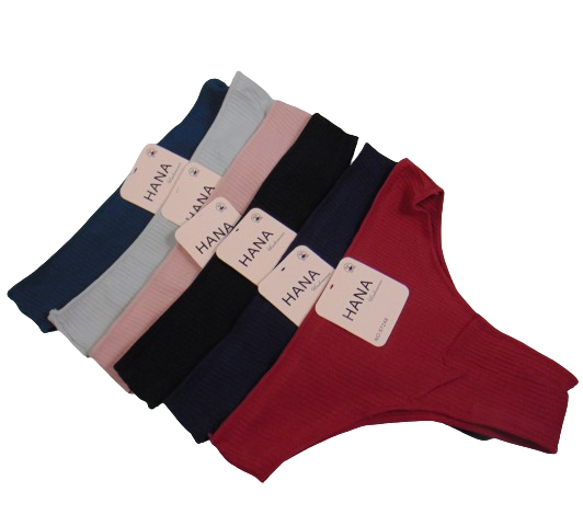 Набор трусов женских Hana 57248 хлопковых в рубчик 6 шт. S/M Разноцветный (2080620648) Набор трусов женских Hana 57248 хлопковых в рубчик 6 шт. S/M Разноцветный (2080620648)