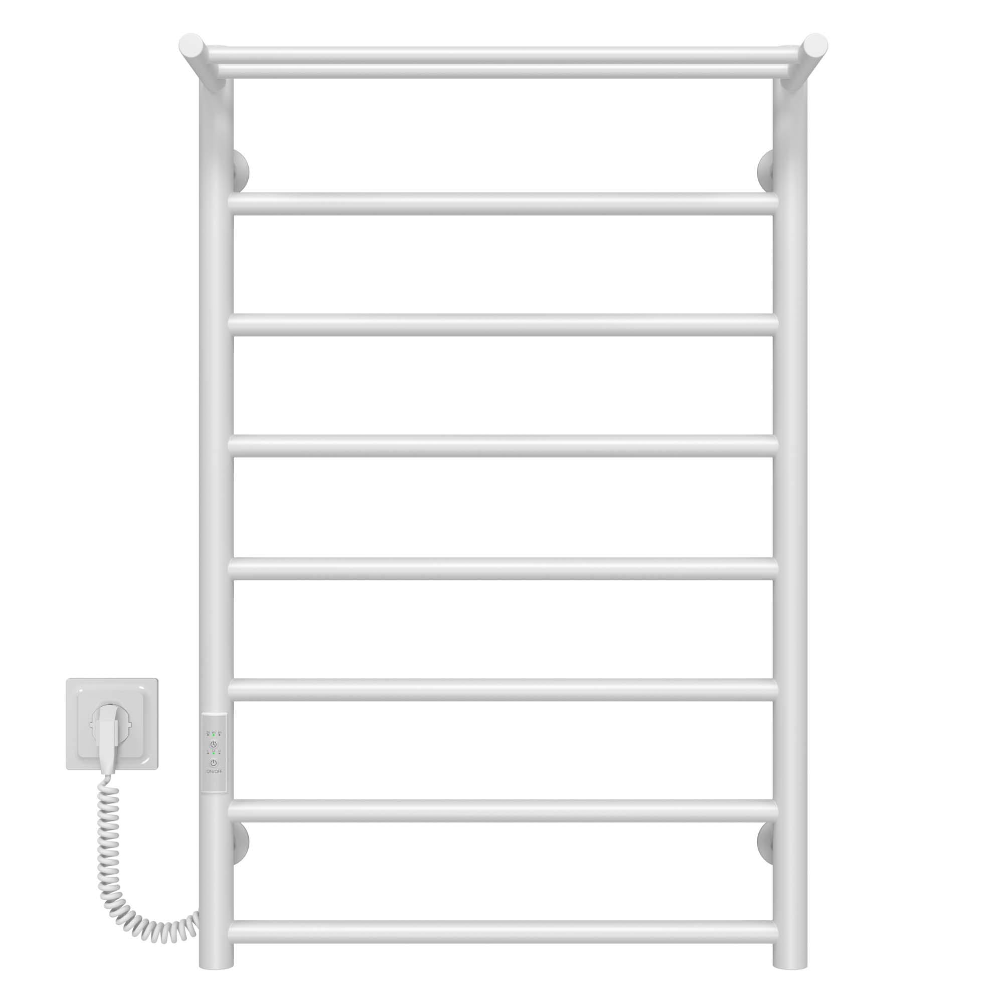 Полотенцесушитель электрический Deffi Терма П8 WD03 левое подключение нержавеющая сталь 500x800 мм Белый (C.TE.80.50.8.EWL3)