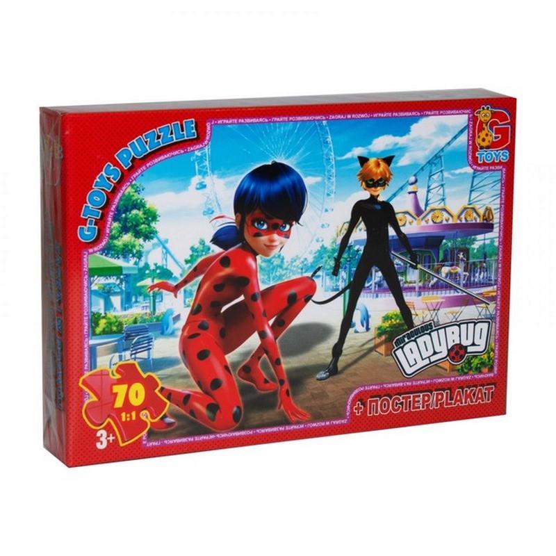 Пазлы детские картонные G-Toys Леди Баг 70 эл. (IP-177-P-923)