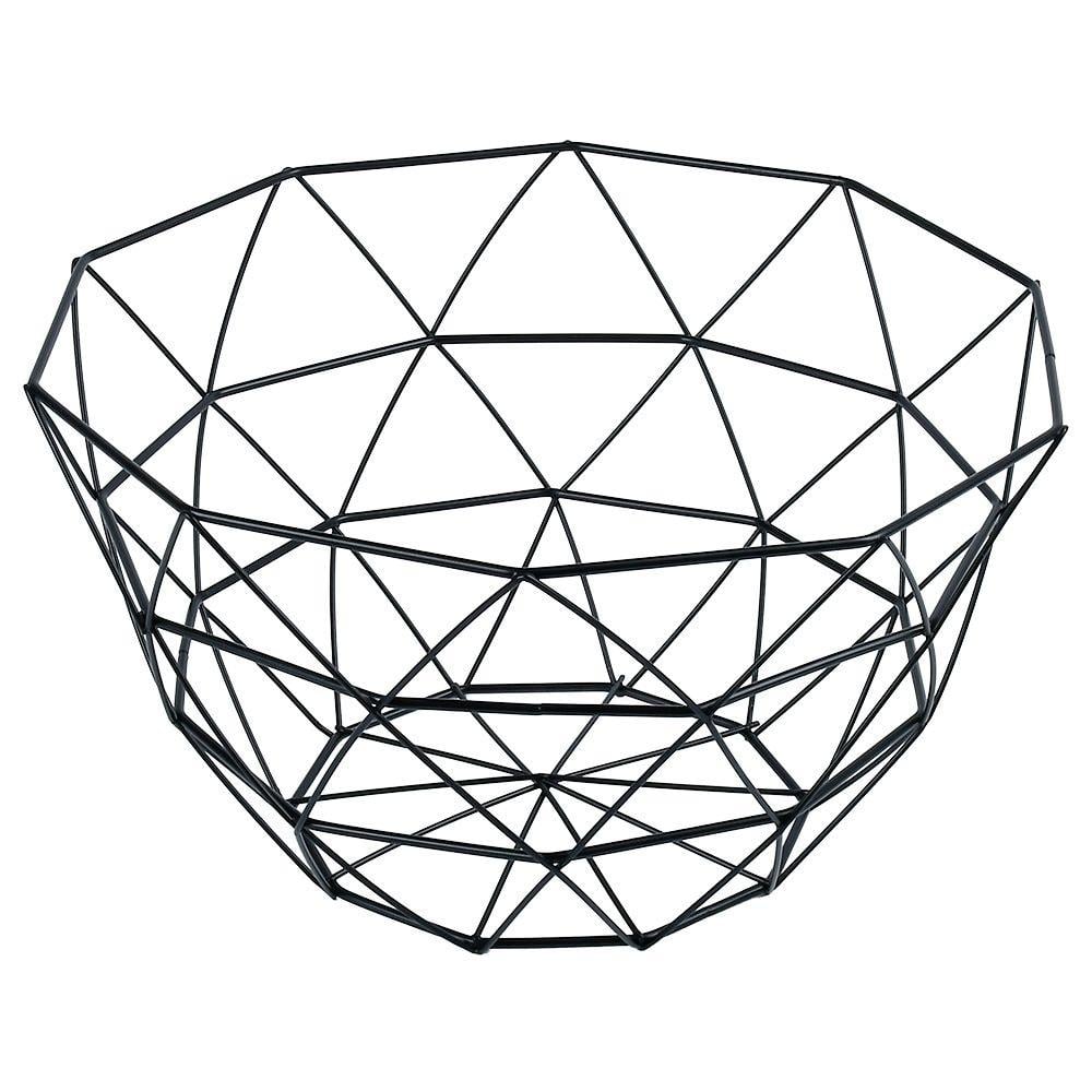 Кошик для сервірування фруктів Sietel металевий сітчастий 27 см Black (33246340)