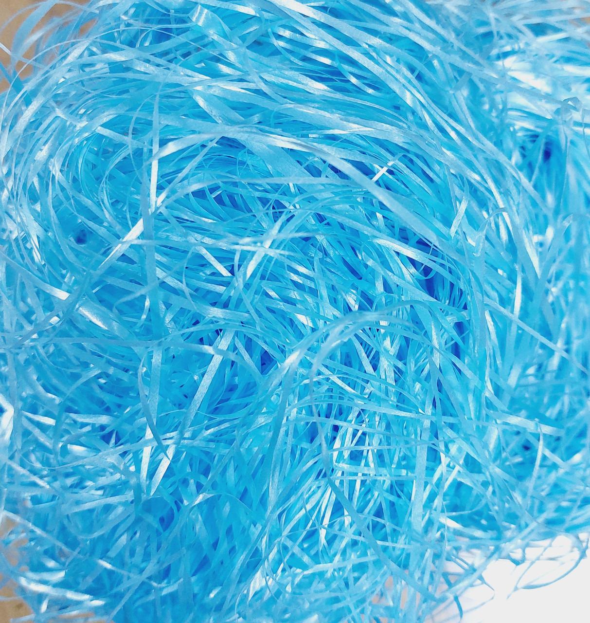 Наполнитель для коробок декоративный из полипропилена для подарочных коробок 30 г Голубой (33dc2ab4)