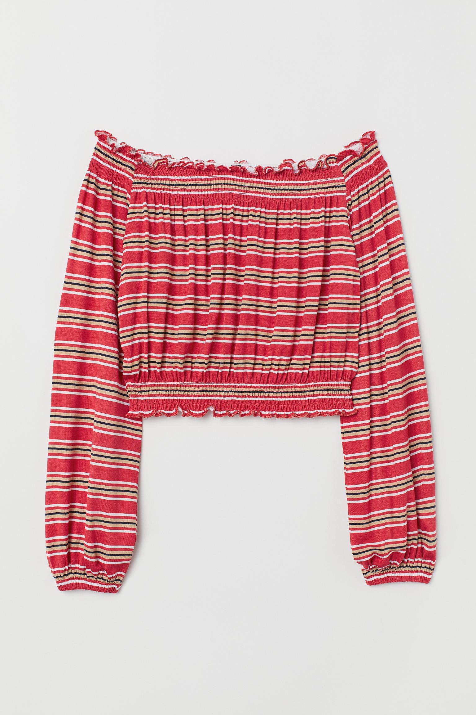 Блуза H&M Полоска M Красный (10117087319)